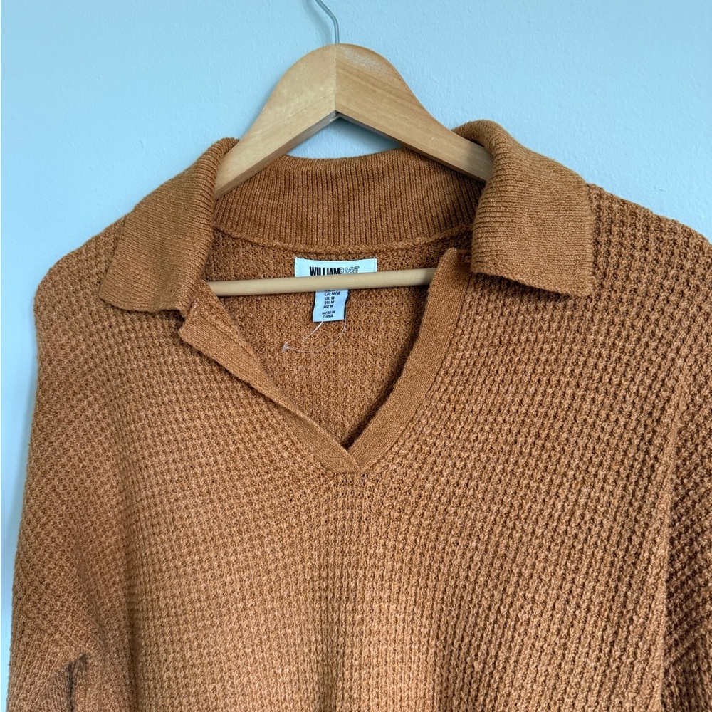 NWOT William Rast Collared V-Neck Sweater - Picture 4 of 7